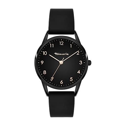 Tamaris orologio analogico al quarzo donna con cinturino in silicone tt-0122-pq