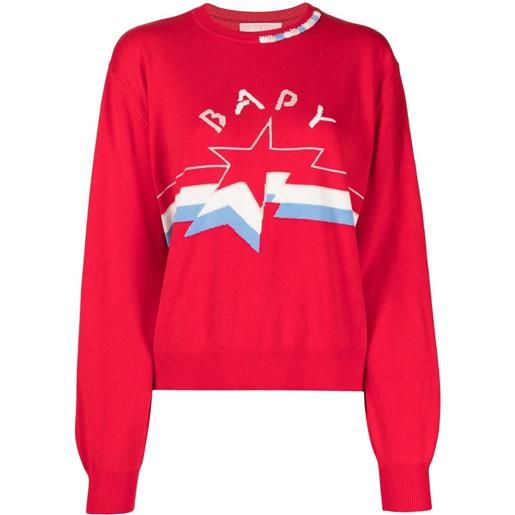 BAPY BY *A BATHING APE® maglione con intarsio - rosso