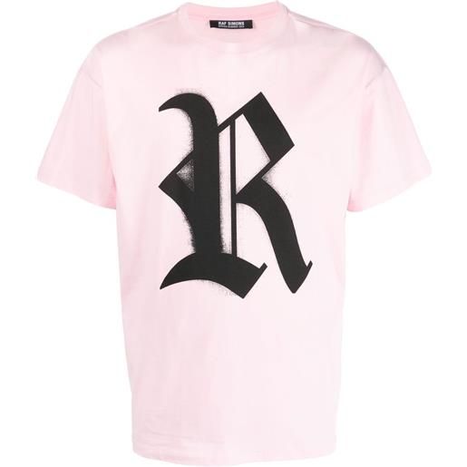 Raf Simons t-shirt con stampa - rosa