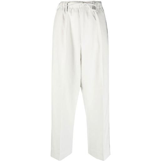 Y-3 pantaloni con banda laterale - grigio
