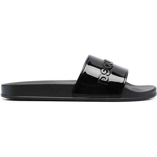 Dsquared2 sandali slides a punta aperta - nero
