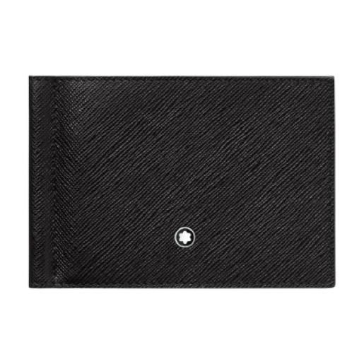 Montblanc portafoglio 6 scomparti e fermasoldi sartorial nero