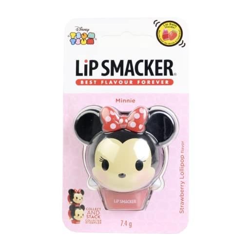 Lip Smacker - tsum tsum collection - minnie burrocacao per bambini - gusto fragola - dolce regalo per i tuoi amici - pezzo singolo