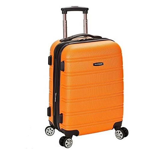 Rockland melbourne - valigia espandibile da 50,8 cm, arancione, 130 cm, set bagagli
