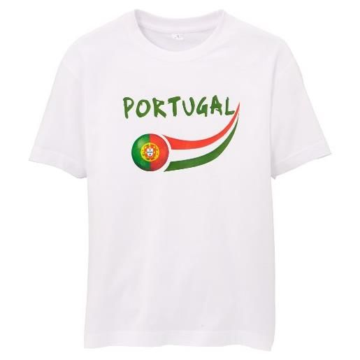 Supportershop portugal coup du monde, maglietta bambino, bianco, 10/11 anni