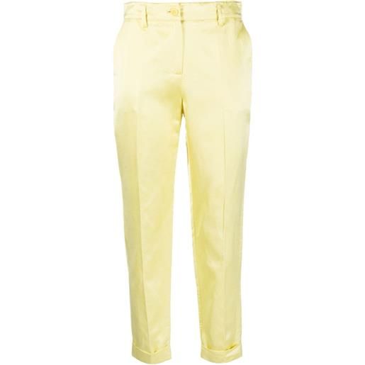 P.A.R.O.S.H. pantaloni dritti crop - giallo