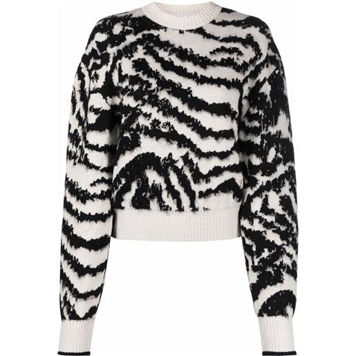 Victoria Beckham maglione girocollo tiger crest - bianco