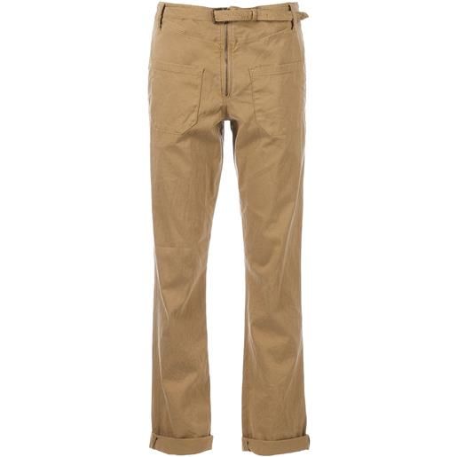 Golden Goose belted chinos - marrone