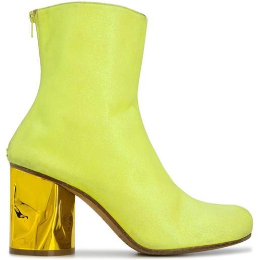 Maison Margiela stivali con tacco a contrasto - giallo