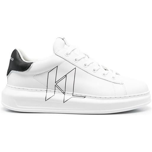 Karl Lagerfeld sneakers kl signature con logo - bianco