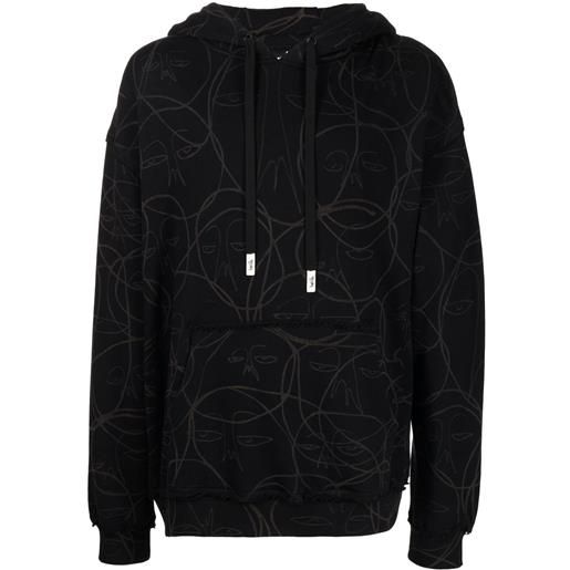 Haculla felpa con cappuccio one of a kind laser - nero