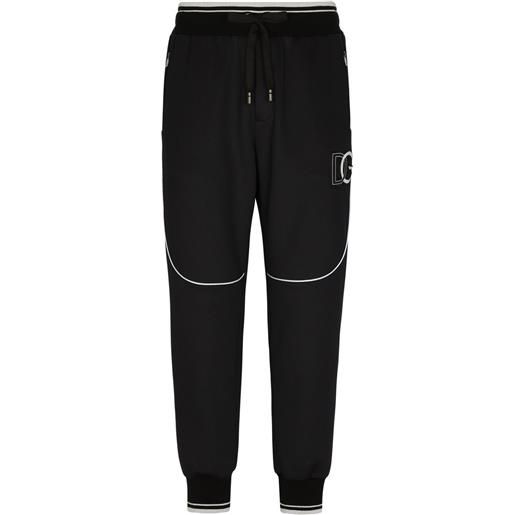 Dolce & Gabbana pantaloni crop con applicazione - nero