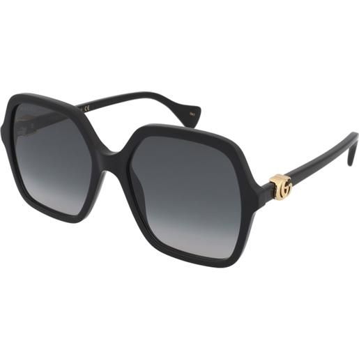 Gucci gg1072s 001 | occhiali da sole graduati o non graduati | prova online | plastica | quadrati | nero | adrialenti