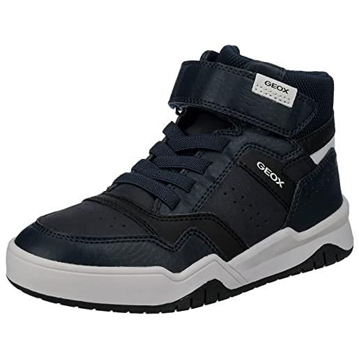 Geox j perth boy a, sneakers bambini e ragazzi, grigio (navy/lt grey), 39 eu