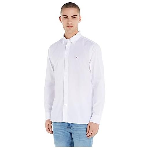 Tommy Hilfiger camicia uomo core flex maniche lunghe, blu (desert sky), xs