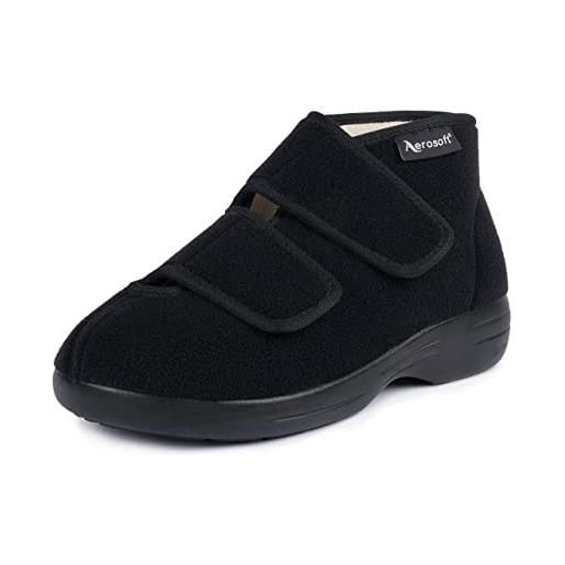 Aerosoft stivali stretch 13, scarpe sanitarie per uomo e donna, ideali come scarpe di riabilitazione, nero , 41 eu