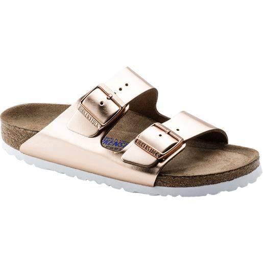 BIRKENSTOCK arizona sfb metallic leather copper sandalo