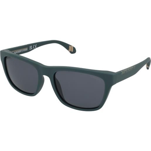 Superdry sds 5009 107p | occhiali da sole graduati o non graduati | unisex | plastica | rettangolari | verde | adrialenti