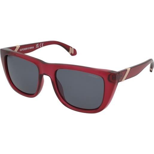 Superdry sds 5010 163p | occhiali da sole graduati o non graduati | plastica | quadrati | viola, trasparente | adrialenti