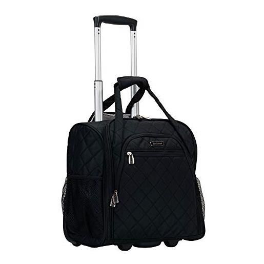 Rockland melrose - bagaglio a mano con ruote verticali, nero, taglia unica, melrose - bagaglio a mano con ruote verticali, carry-on 16-inch
