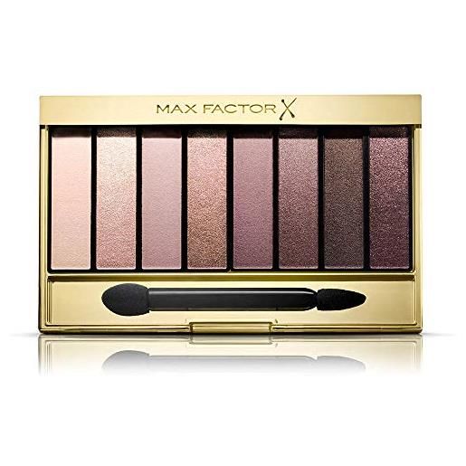 Max Factor nude eyeshadow palette, 8 ombretti modulabili a lunga durata, 03 rose