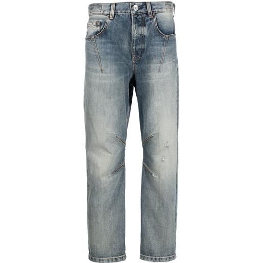 Eleventy jeans crop con effetto sfumato - blu