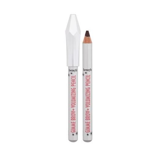 Benefit gimme brow+ volumizing pencil mini matita per sopracciglia contenente fibre fini e polvere 0.6 g tonalità 4 warm deep brown