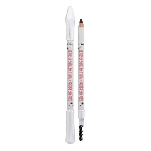 Benefit gimme brow+ volumizing pencil matita per sopracciglia contenente fibre fini e polvere 1.19 g tonalità 4.5 neutral deep brown
