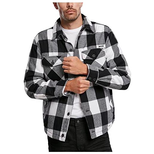 Brandit lumber jacket, giacca uomo, bianco (white/black), xxl