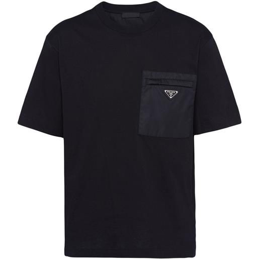 Prada t-shirt con applicazione - nero