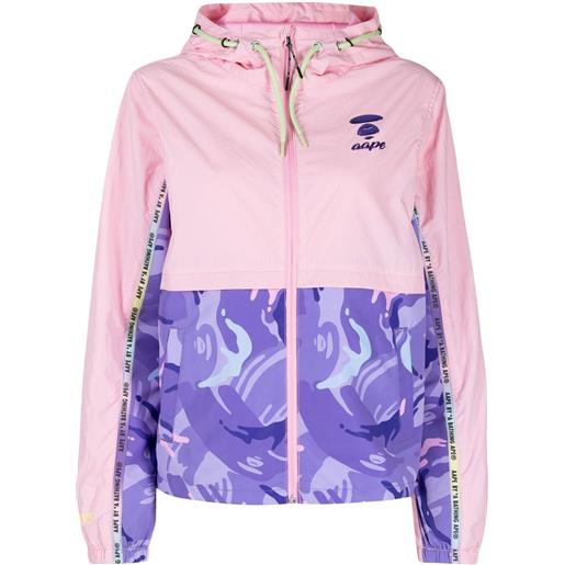 AAPE BY *A BATHING APE® giacca con motivo camouflage - rosa