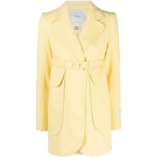 Patou giacca sartoriale con cintura - giallo