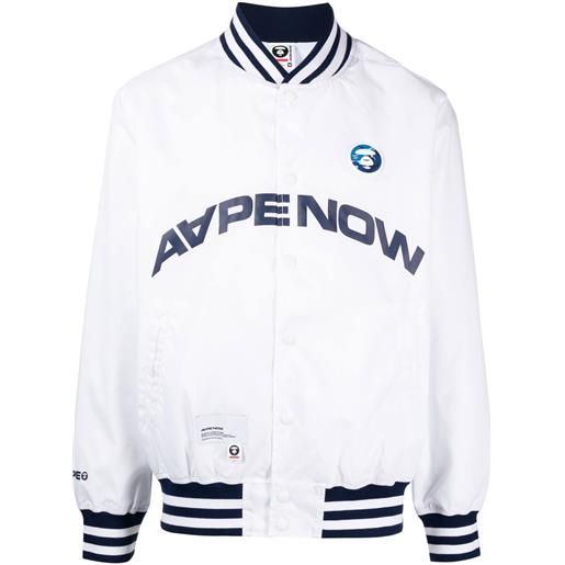 AAPE BY *A BATHING APE® bomber con applicazione - bianco