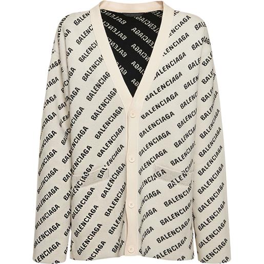 BALENCIAGA cardigan in misto cotone con logo