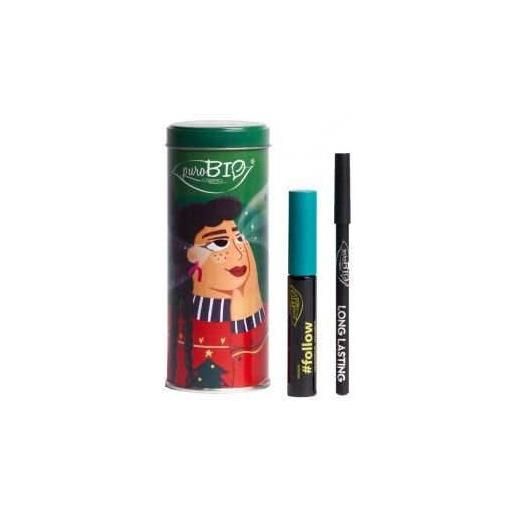 MAMI SRL purobio kit mascara follow 8ml + matita 01 nera long last 1,1g