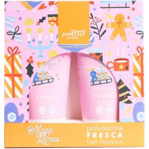 MAMI SRL purobio for skin kit fragranza fresca gel doccia 75ml + latte corpo 75ml