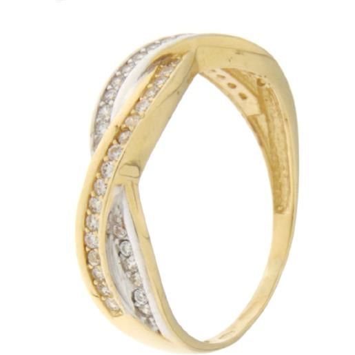 Gioielleria Lucchese Oro anello donna oro giallo bianco gl100873