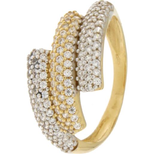 Gioielleria Lucchese Oro anello donna oro giallo bianco gl100875