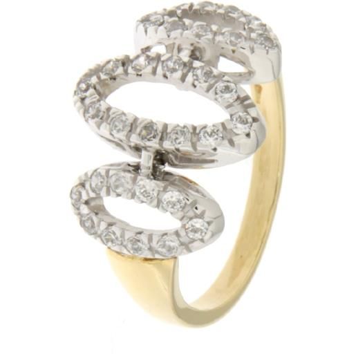 Gioielleria Lucchese Oro anello donna oro giallo bianco gl100876