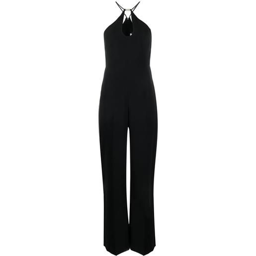 Halston maglione smanicato con dettaglio - nero