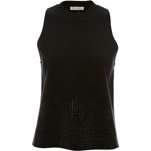 JW Anderson top con borchie - nero