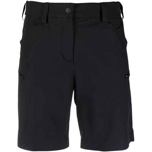 Moncler Grenoble shorts a gamba ampia con stampa - nero