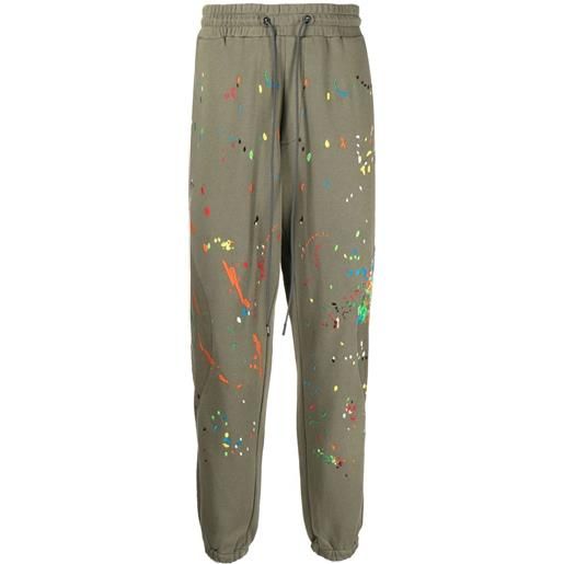 Mostly Heard Rarely Seen joggers warped con ricamo - verde