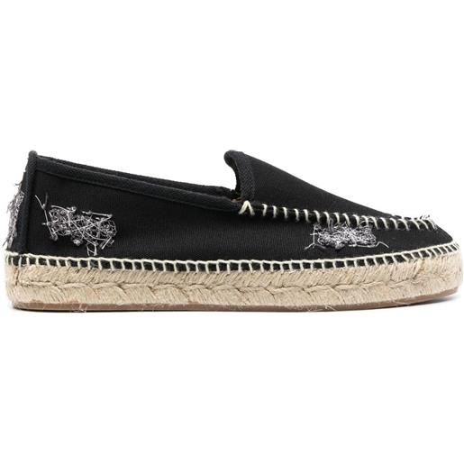 Maison Margiela espadrillas con ricamo - nero