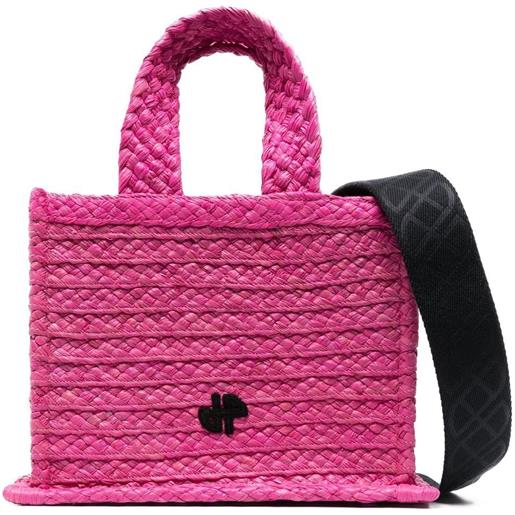 Patou borsa tote con applicazione - rosa