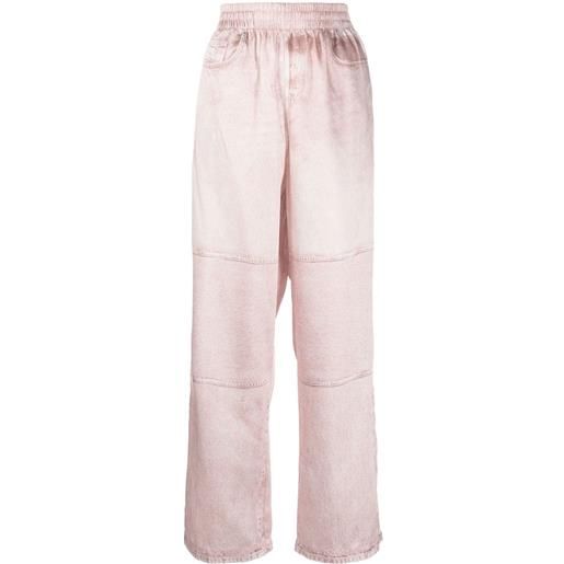 Diesel pantaloni con vita elasticizzata - rosa
