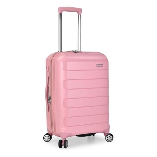 Traveler's Choice - bagaglio a spinner espandibile in polipropilene indistruttibile, rosa (rosa) - tc09157p22