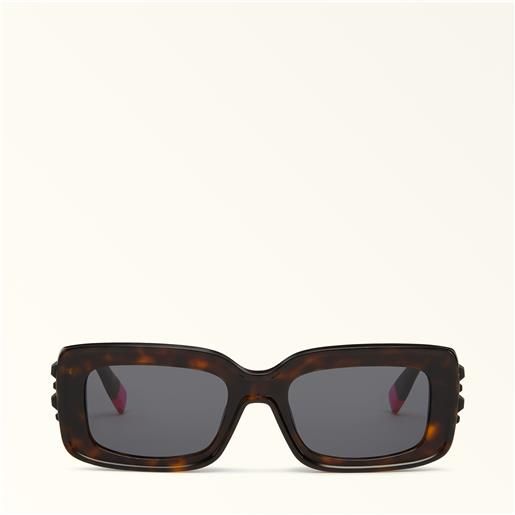 Furla sunglasses sfu630 occhiali da sole havana marrone acetato + borchie donna
