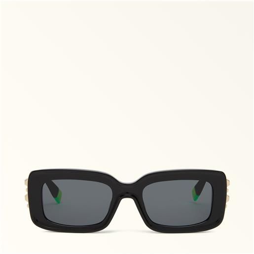 Furla sunglasses sfu630 occhiali da sole nero nero acetato + borchie donna