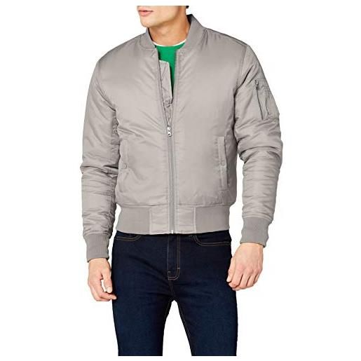 Urban Classics basic bomber jacket, giacca uomo, h grey, s